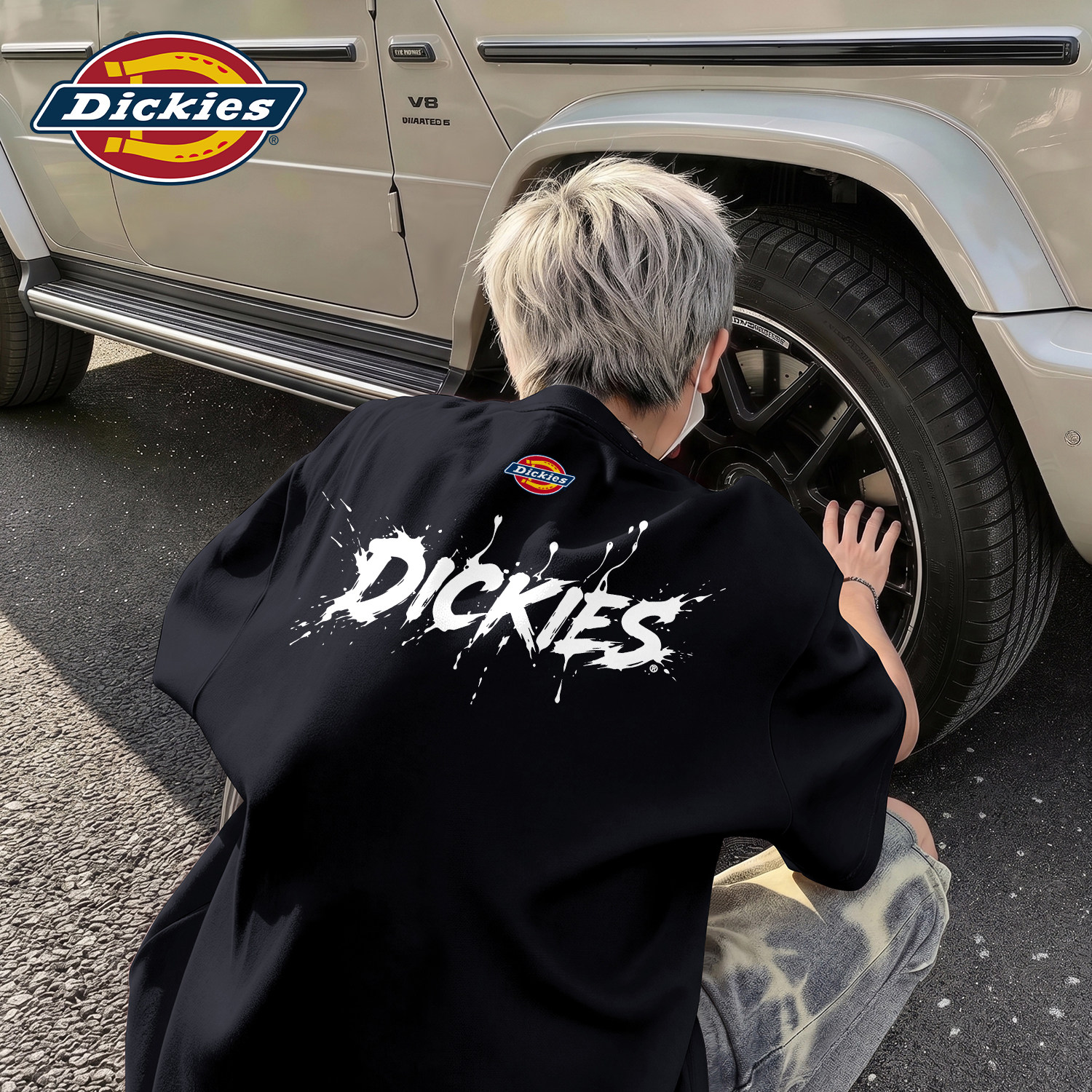 Dickies黑色纯棉短袖T恤男生2026