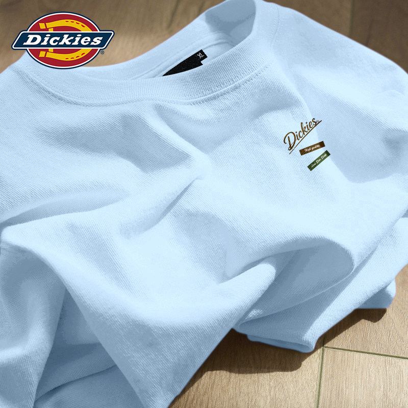 Dickies冰川蓝纯棉短袖T恤男女款