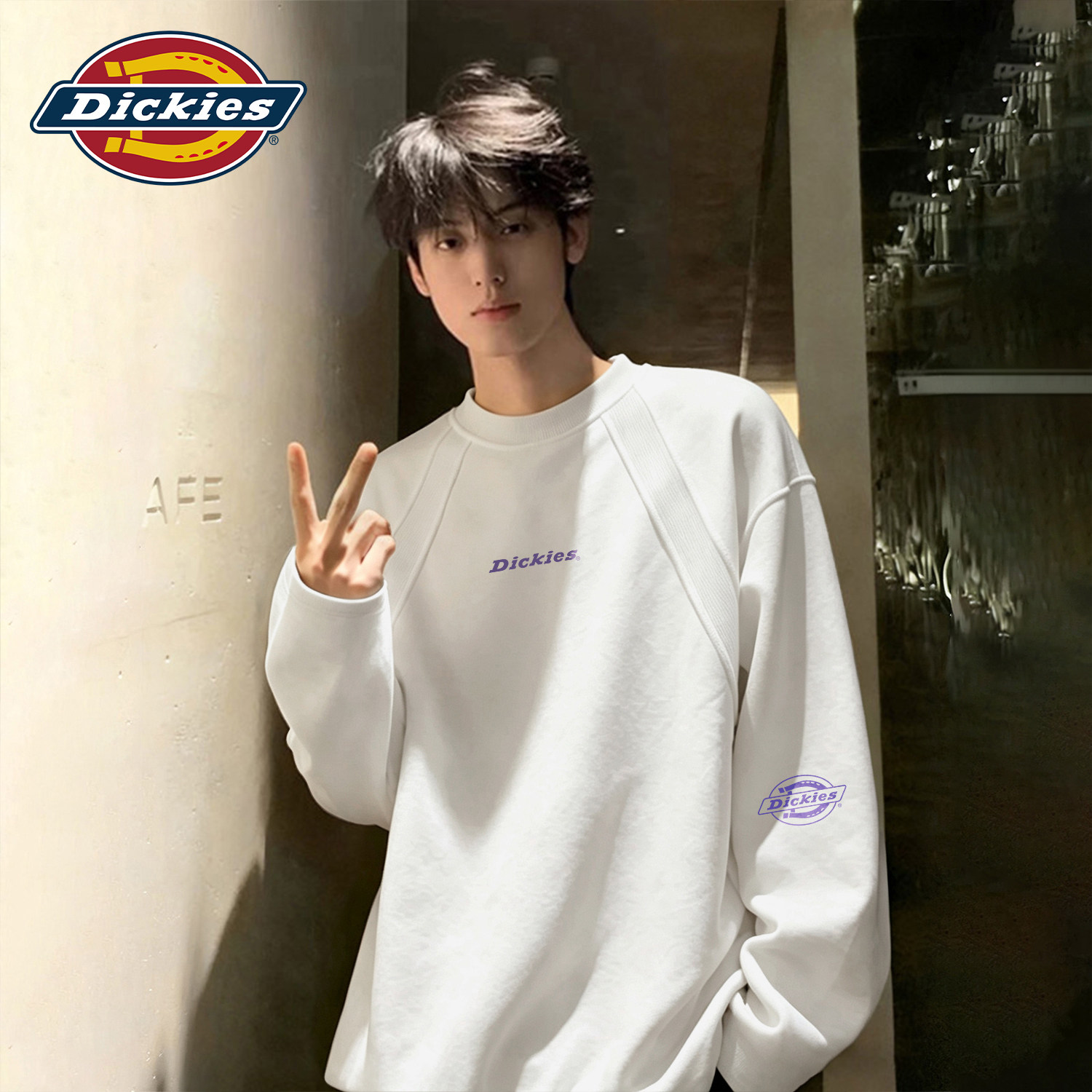 Dickies潮牌男生插肩长袖秋季