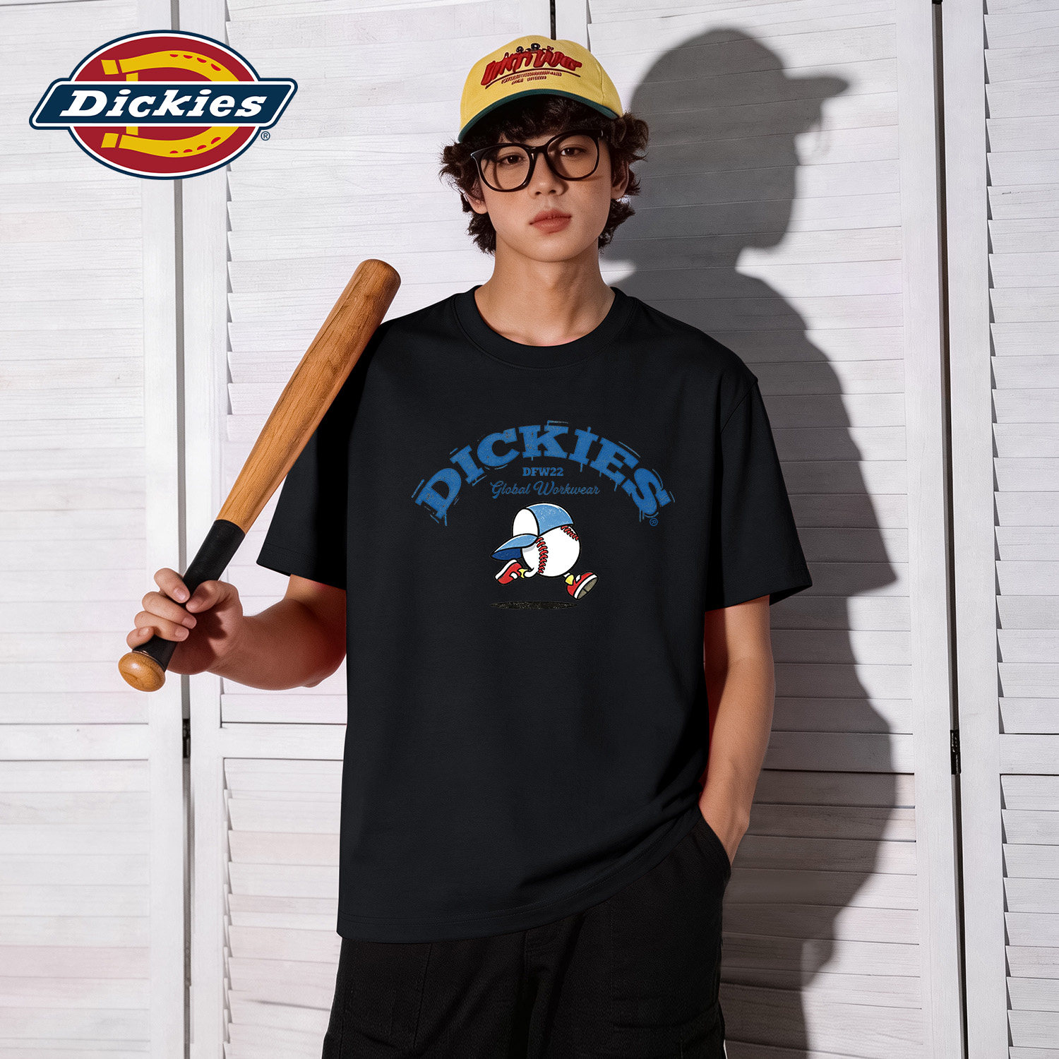 Dickies黑色t恤男生纯棉2026夏