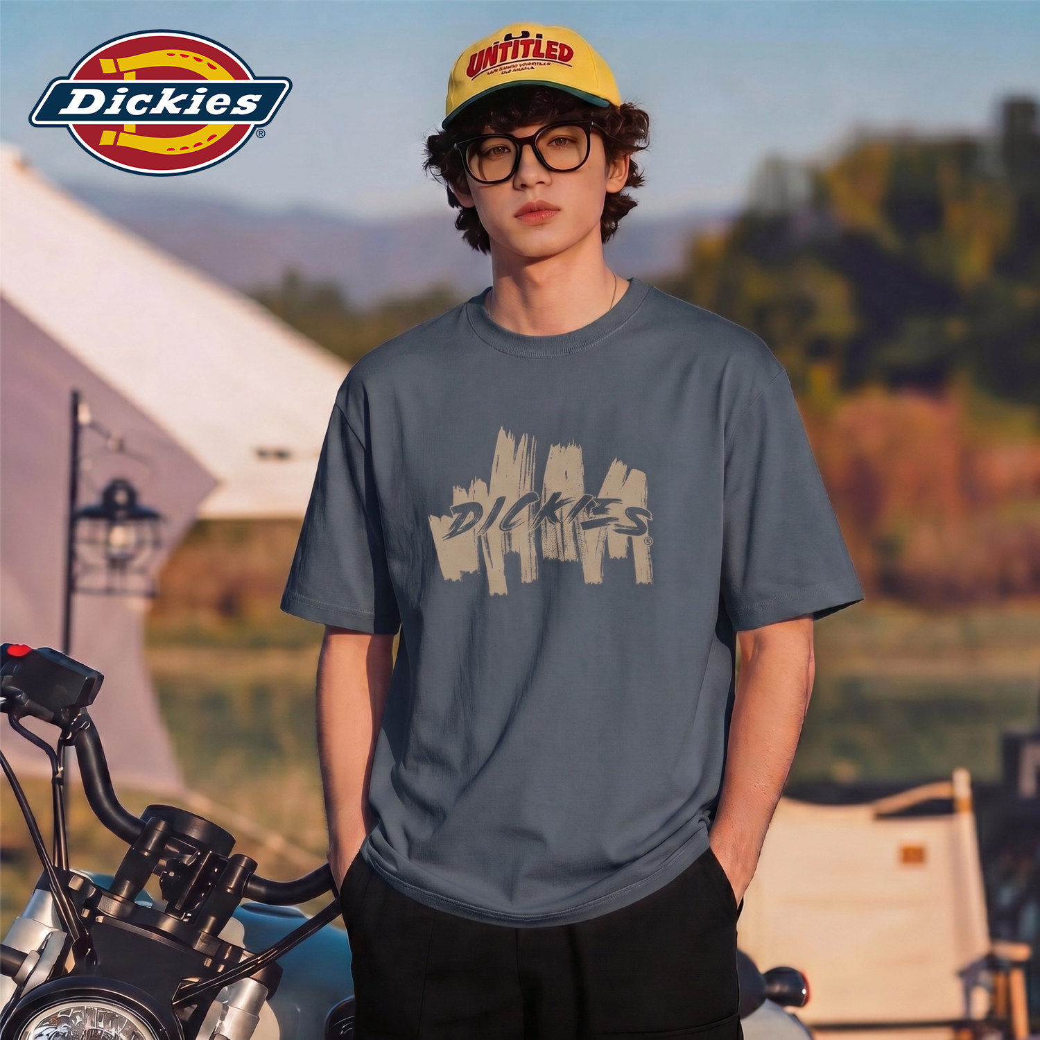 Dickies深灰色短袖T恤男生2026新