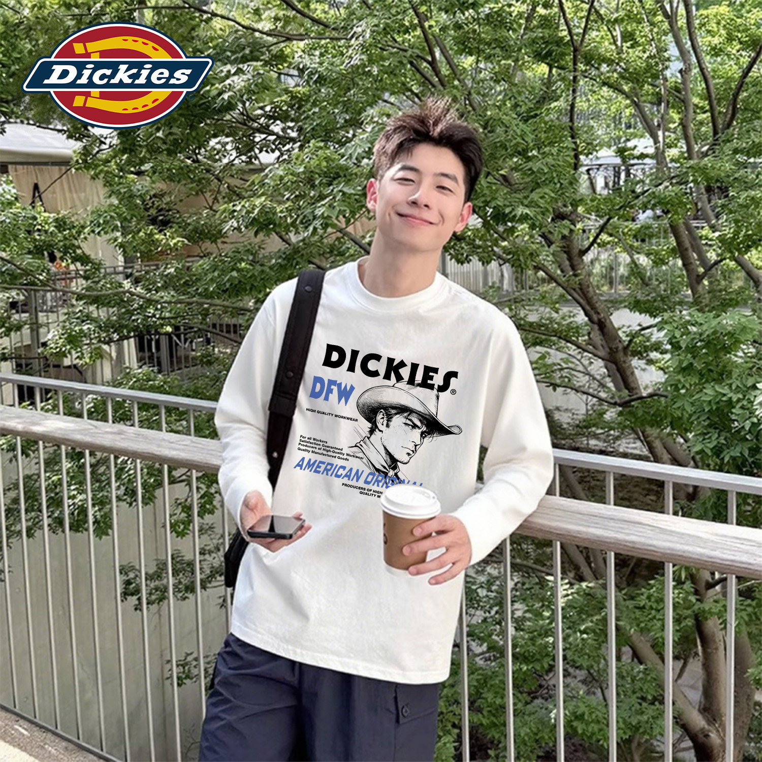 Dickies白色长袖T恤2026秋季