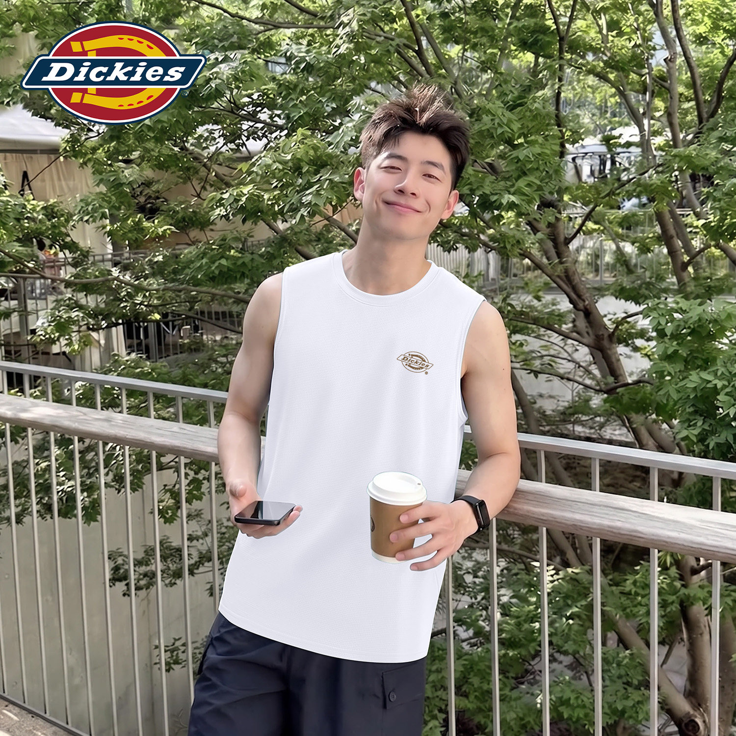 Dickies白色无袖背心男款2026夏