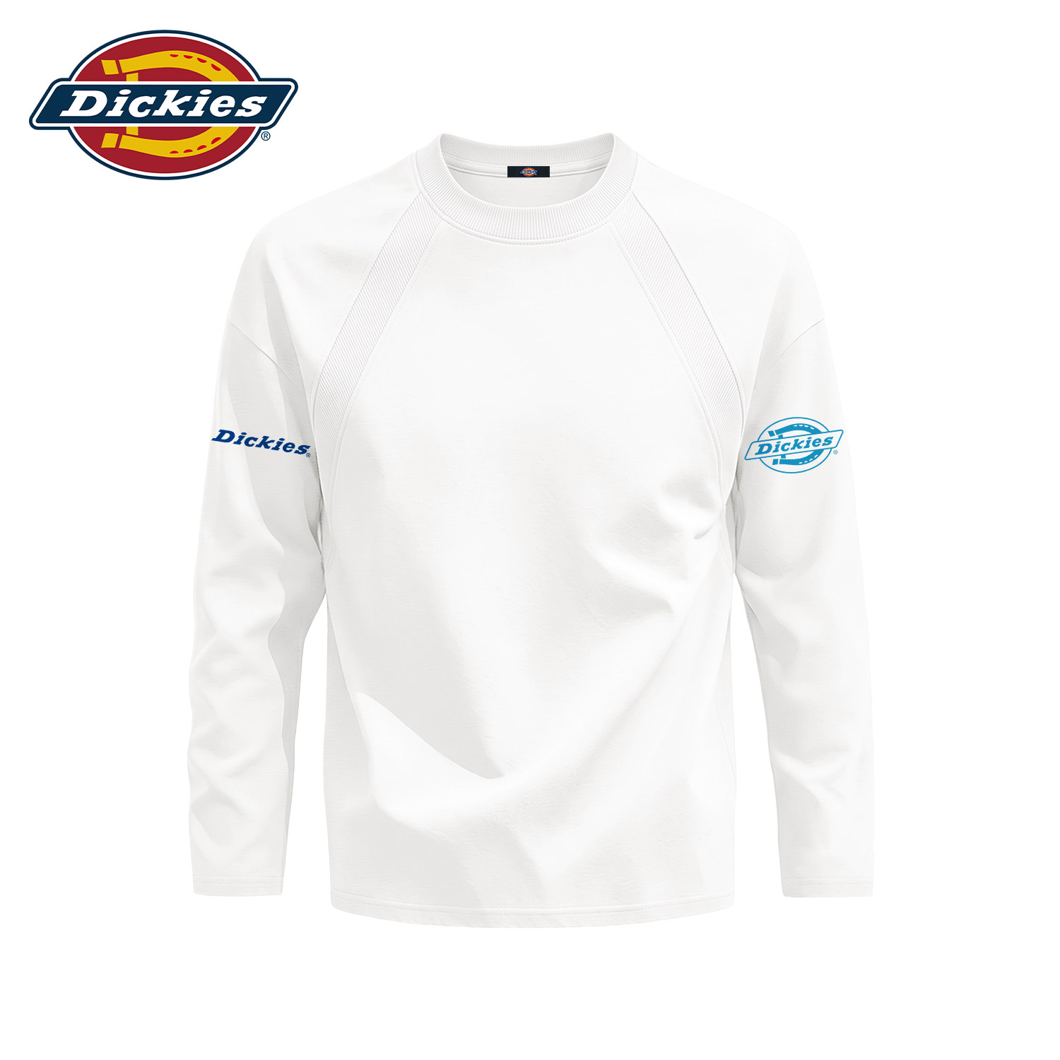 Dickies白色插肩长袖T恤男女款