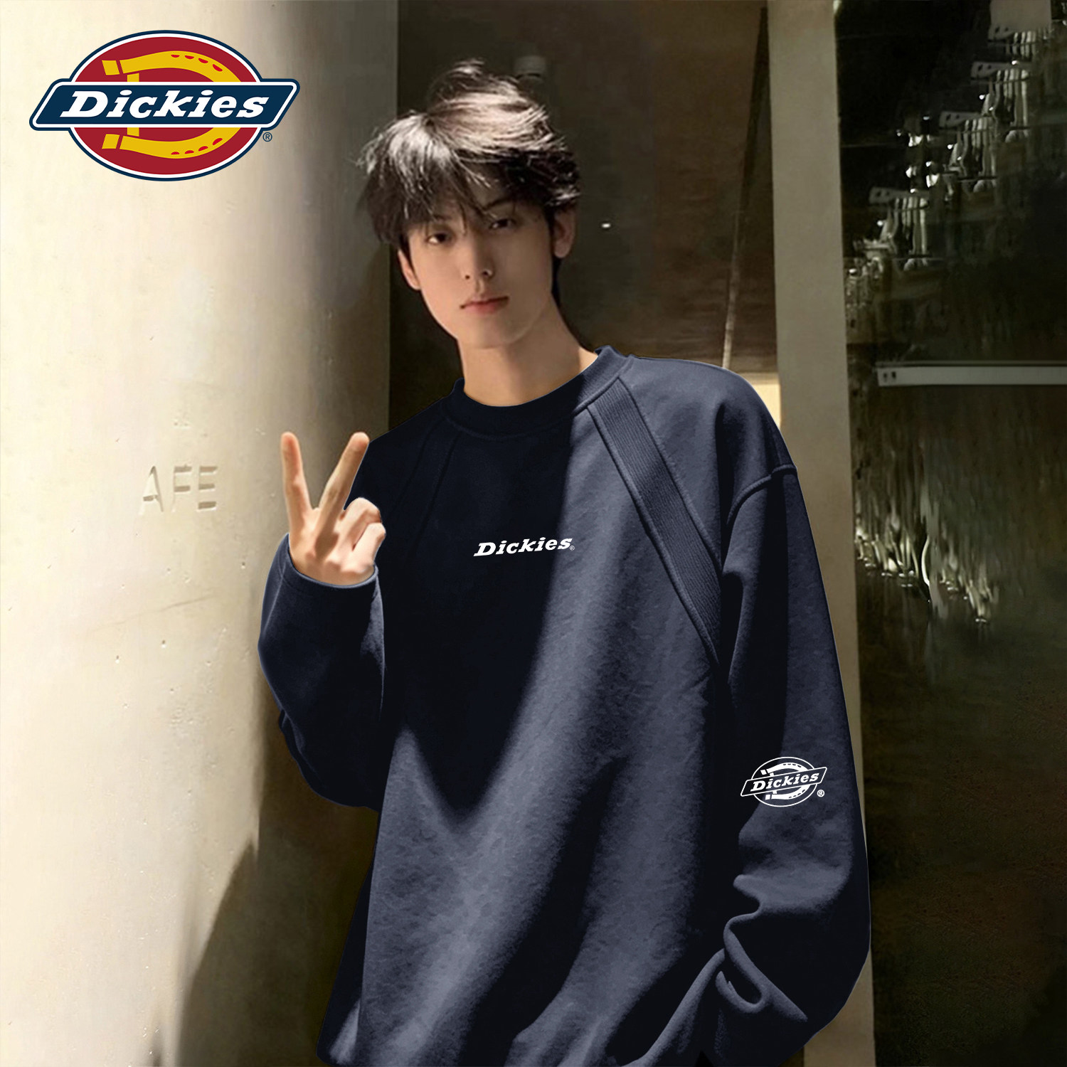 Dickies男生潮牌插肩长袖舒适户