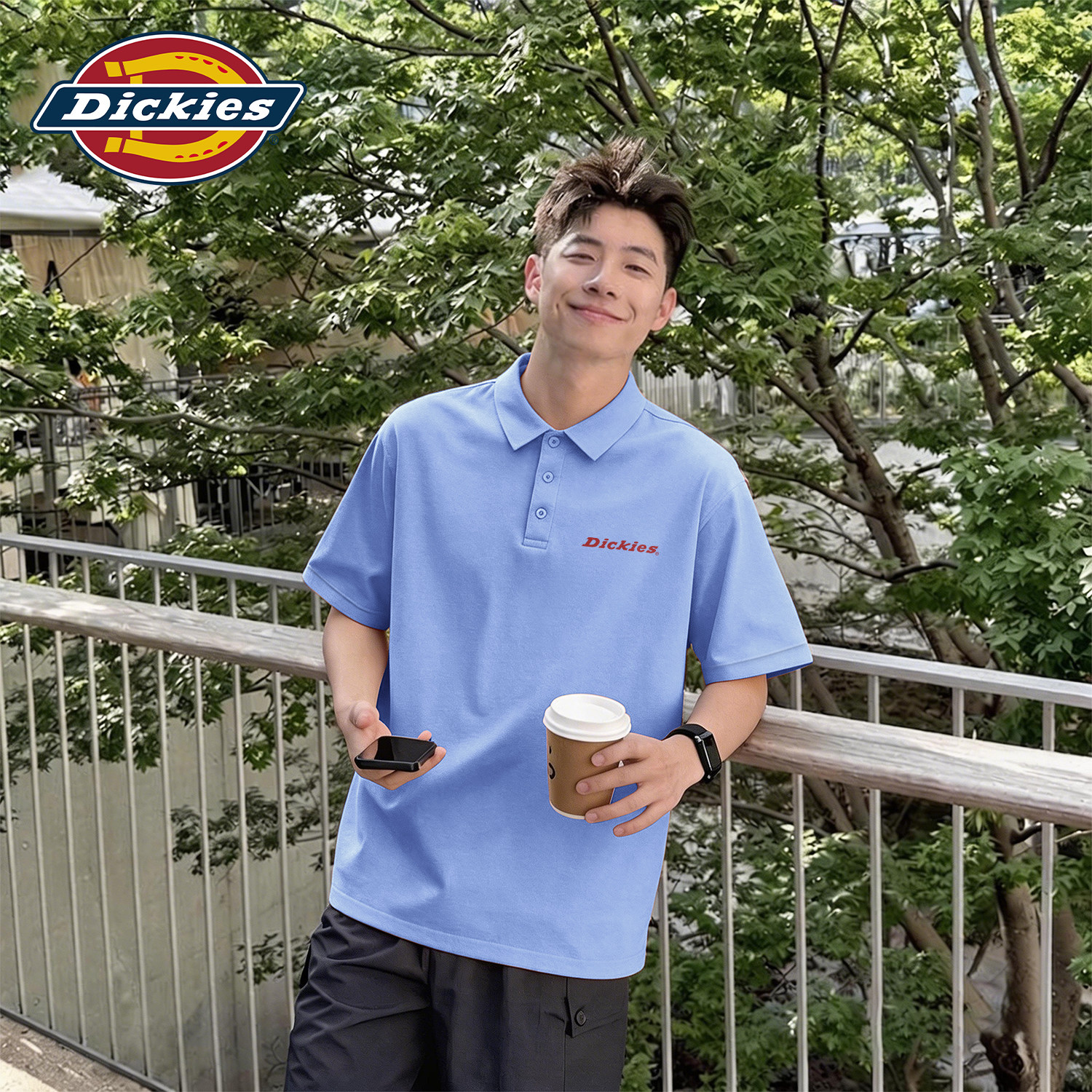 Dickies天空蓝男士polo衫2026新
