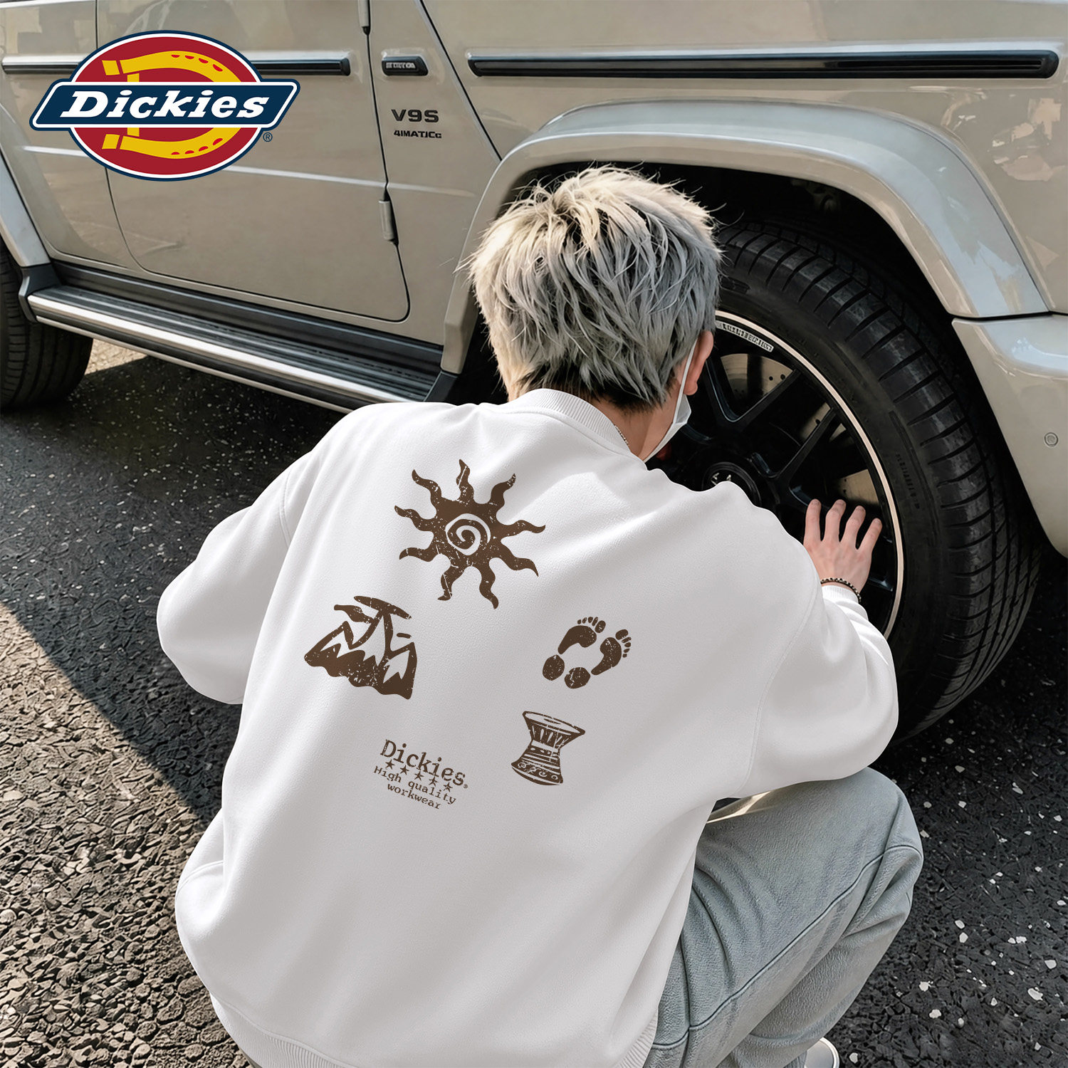 Dickies青少年男生圆领套头卫衣