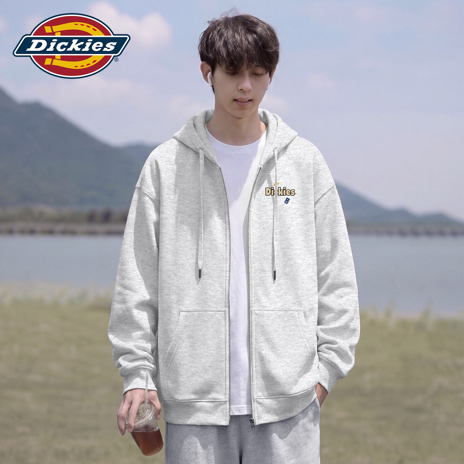 Dickies男士潮牌拉链开衫卫衣