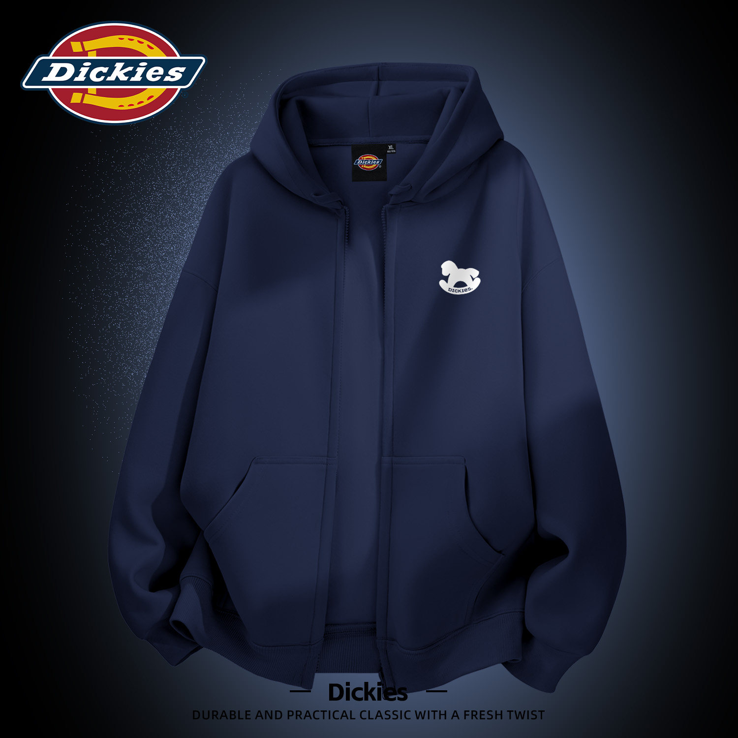 Dickies藏青色男生开衫拉链2026