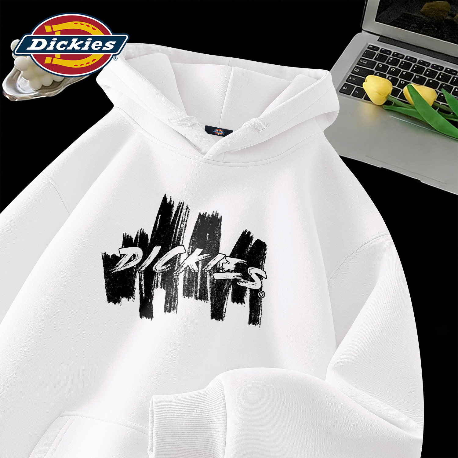 Dickies白色休闲连帽卫衣男款