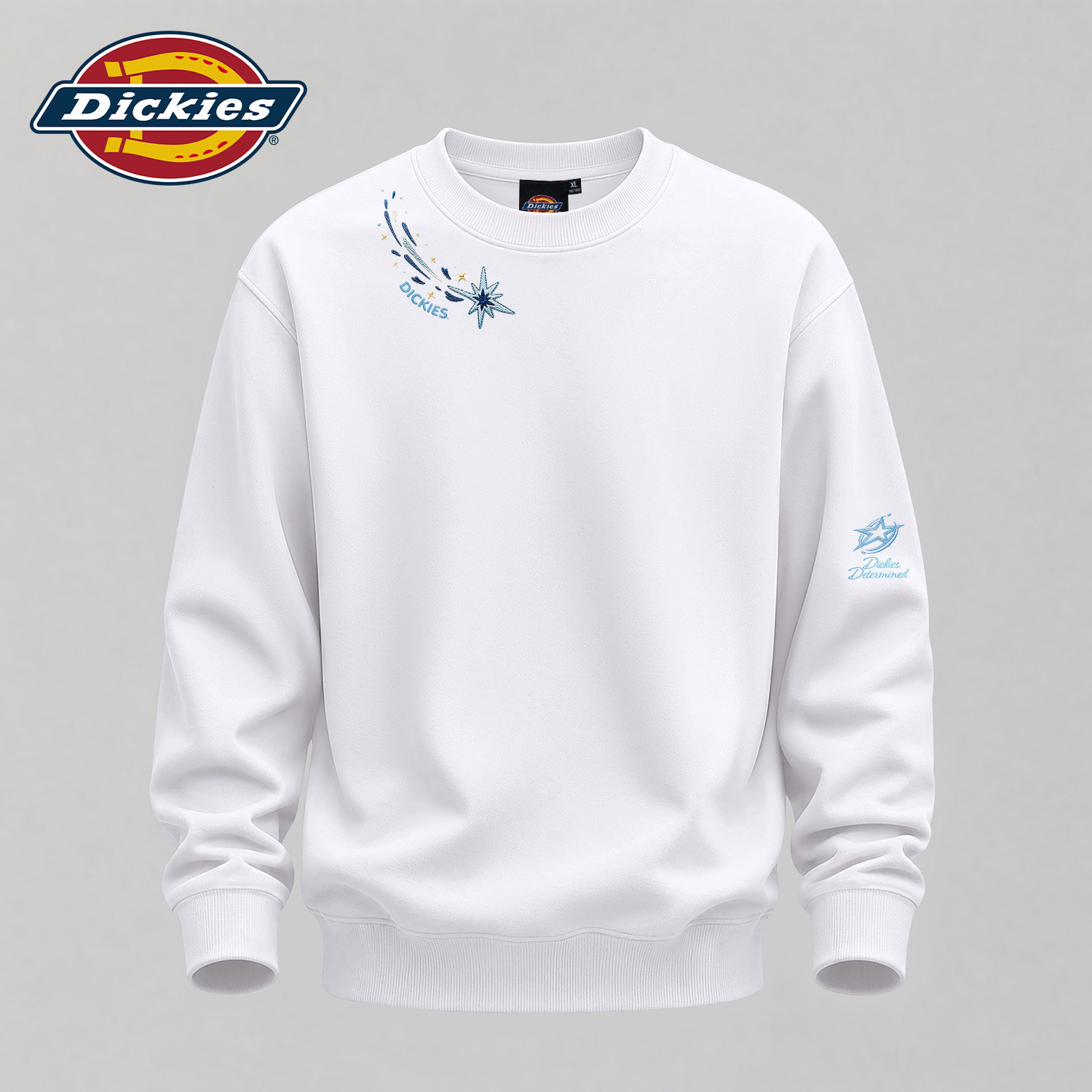 Dickies白色男士圆领卫衣2026秋