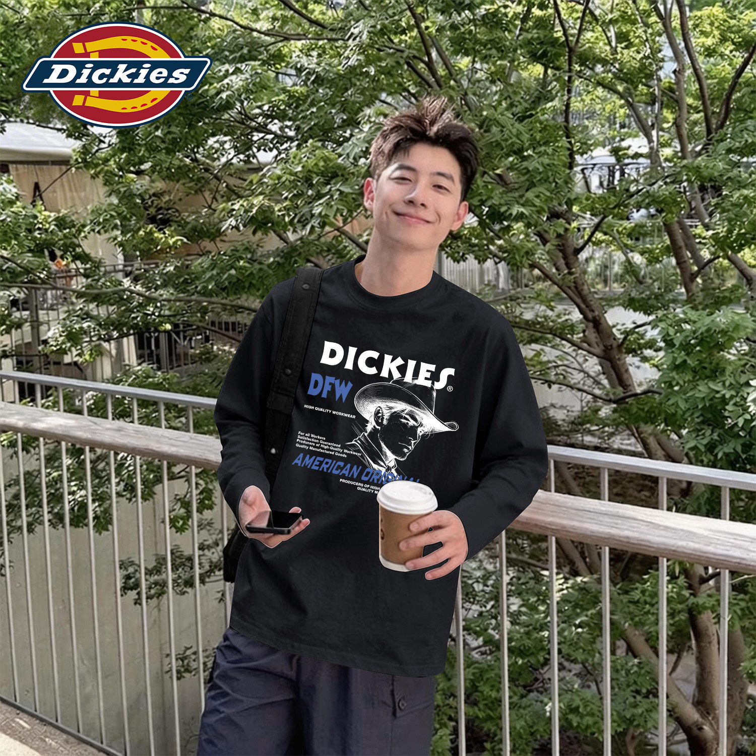 Dickies黑色长袖T恤2026秋季