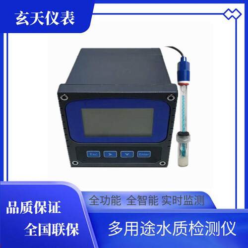 化工制反应釜工业在线PH计温压PH值检测仪玻璃不锈钢PH电极