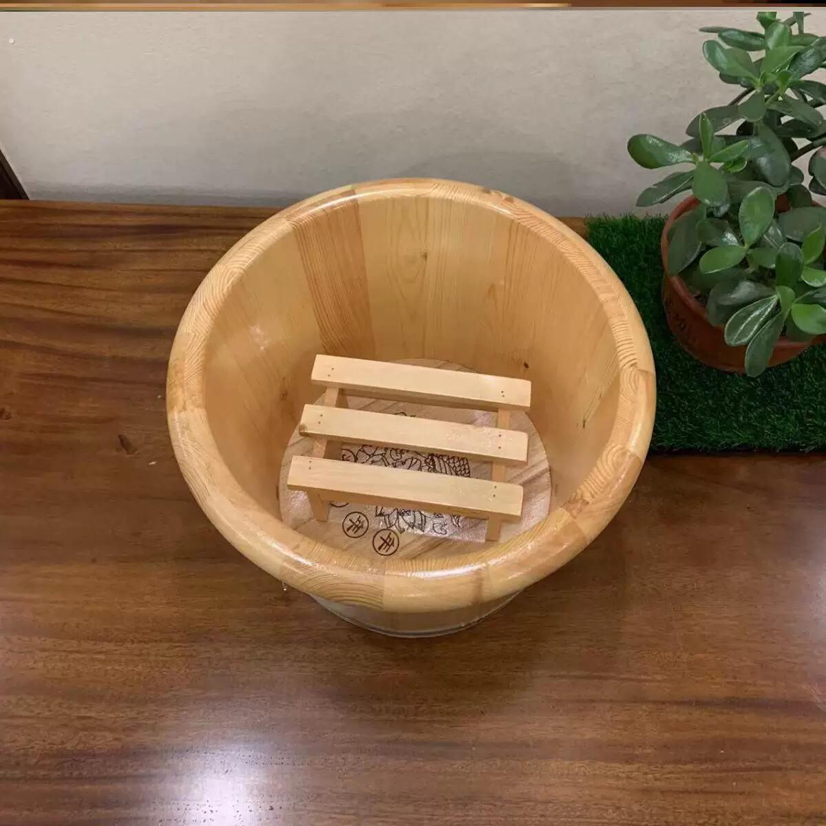 泡脚凳子熏蒸木桶洗脚桶专用架小木凳搁脚凳脚踏足浴桶防滑按摩凳