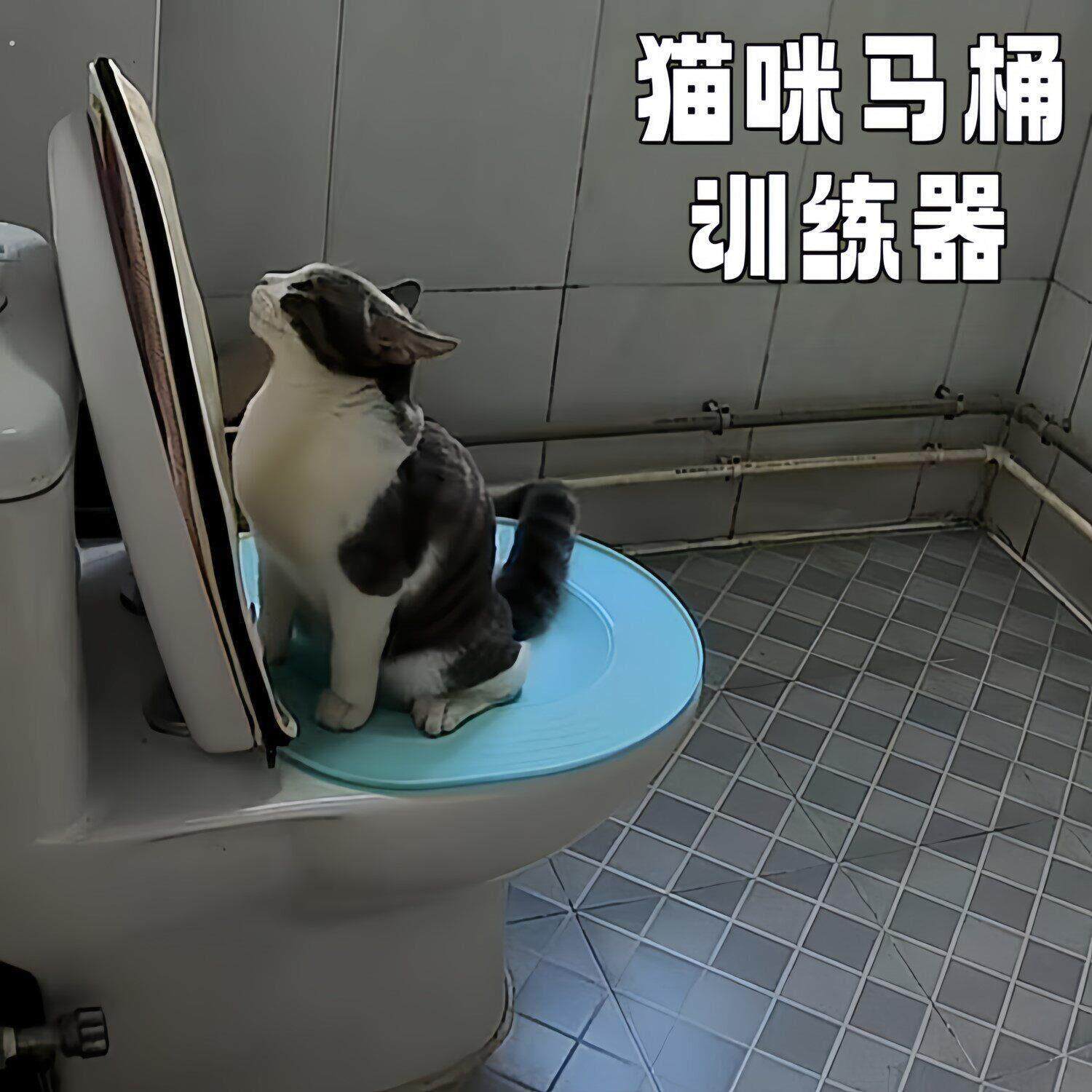 猫咪马桶训练器上厕所蹲厕训练神器可拆卸坐便猫砂盆防外溅猫砂盘