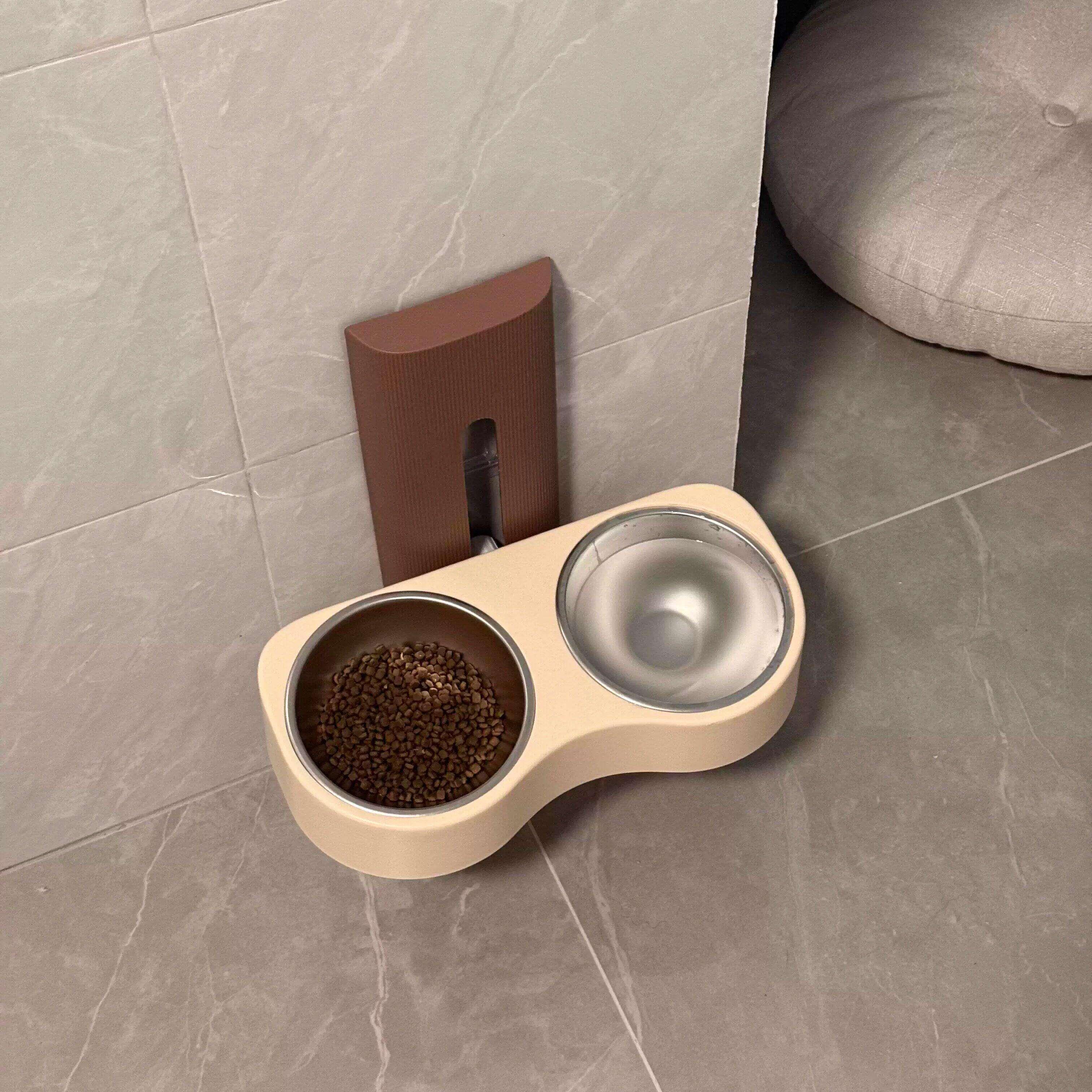 升降猫碗大口径宠物猫狗饭碗增高护颈防打翻大容量可调节高度狗碗