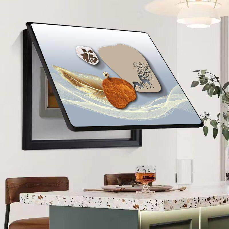 电表箱盒遮挡挂画电表箱装饰画遮挡免打孔电闸盒配电箱客厅餐厅晶