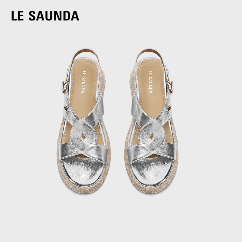 莱尔斯丹厚底绑带露趾凉鞋