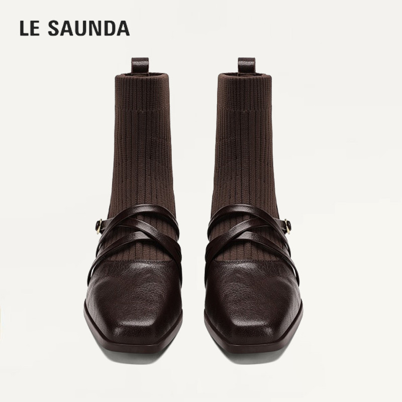 LESAUNDA/莱尔斯丹针织弹力袜靴