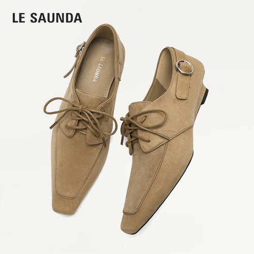 LESAUNDA/莱尔斯丹方头乐福鞋