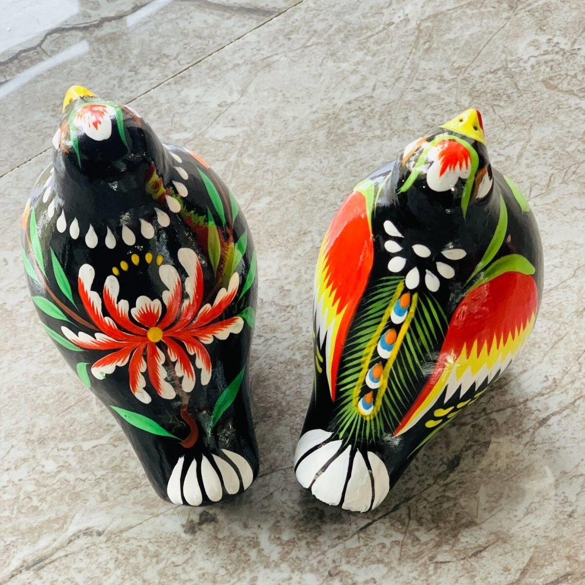 河南浚县精美泥咕咕吉祥鸟手工艺品-文化传承吹响彩色泥塑摆件