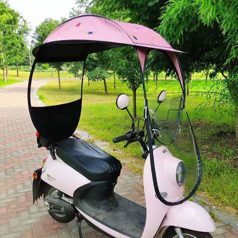 电动车雨棚蓬棚电车摩托车遮阳伞防晒防雨车棚伞加厚挡风防水罩