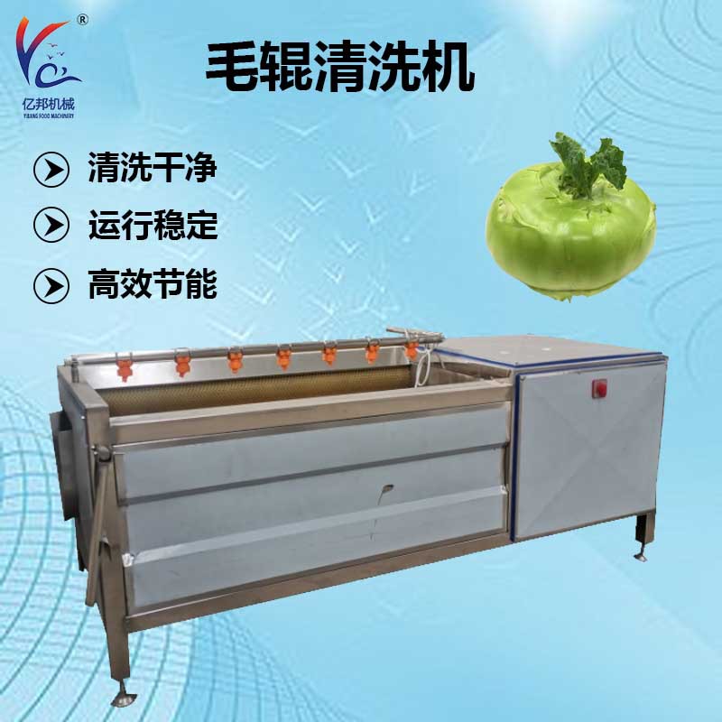 果蔬毛辊清洗去泥脱皮机