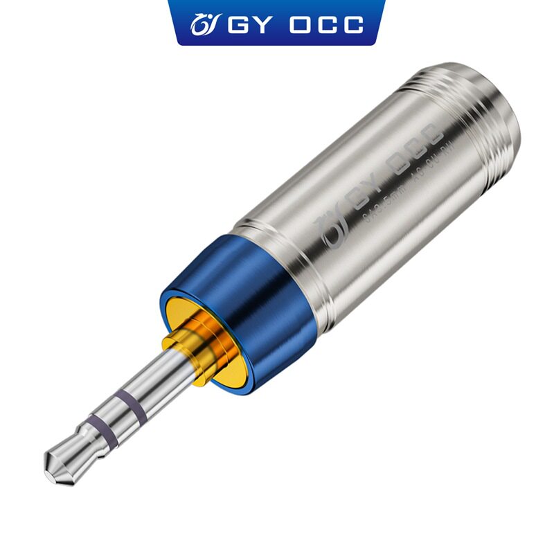 GYOCC 3.5mm立体插头 MONO彩钛合金金铑混合单晶体3.5插头