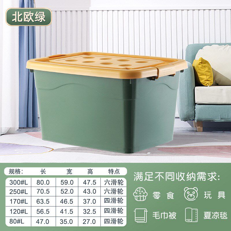收纳箱子家用加厚塑料特大号超大容量衣服被子玩具搬家整理储物盒