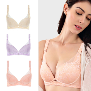 奥丝蓝黛正品 文胸聚拢透气舒适无钢圈中厚B杯调整型胸罩5759内衣