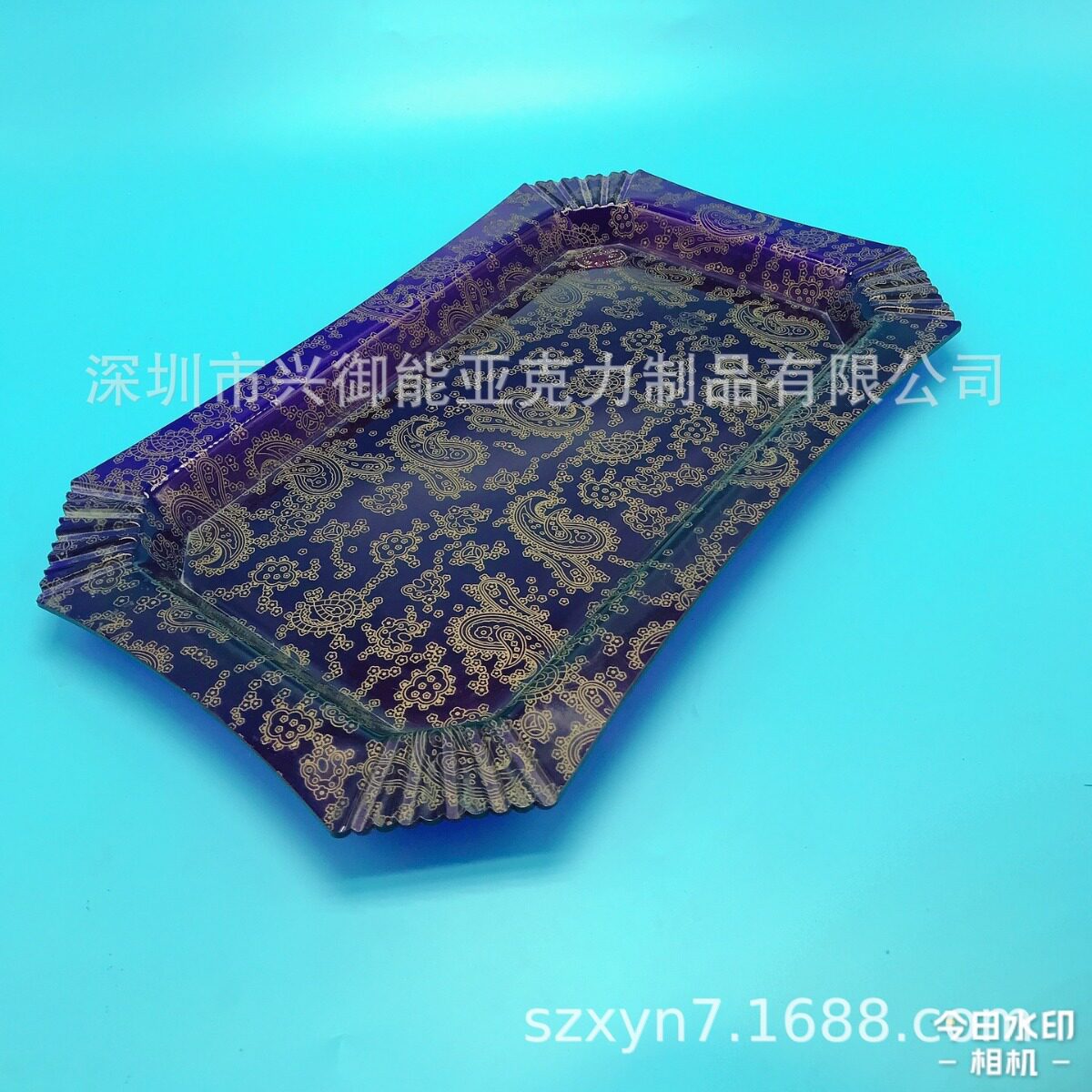 亚克力时尚环保精美托盘/亚克力餐盘生产厂家图片