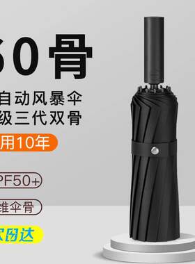 36骨双层暴雨大伞60骨雨伞2023新款超大号男款加粗坚固耐用晴雨女