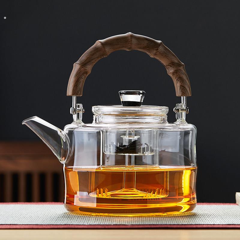 玻璃蒸煮茶壶耐高温高档大容量电陶炉烧水壶提梁壶家用泡茶器茶具