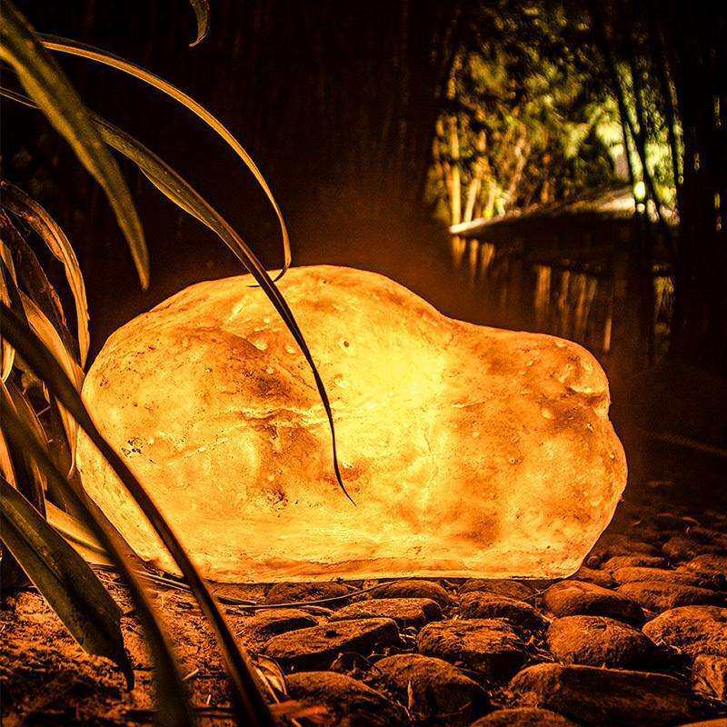 太阳能庭院灯庭院发光户外防水装饰灯草坪灯别墅仿真花园发光石头