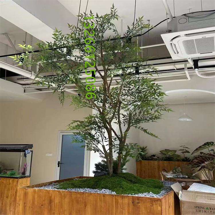 鸡爪槭鸡爪枫仿真绿植苔藓石头网红造景鹿橱窗大型假树仿生小植物
