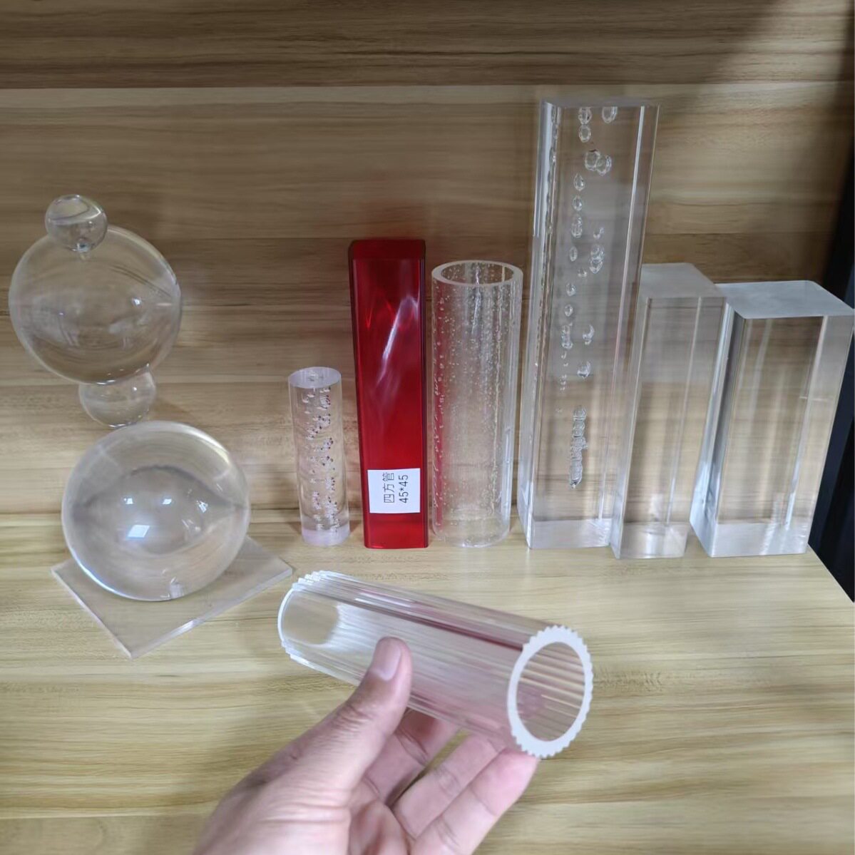 透明亚克力PMMA异形条纹装饰管