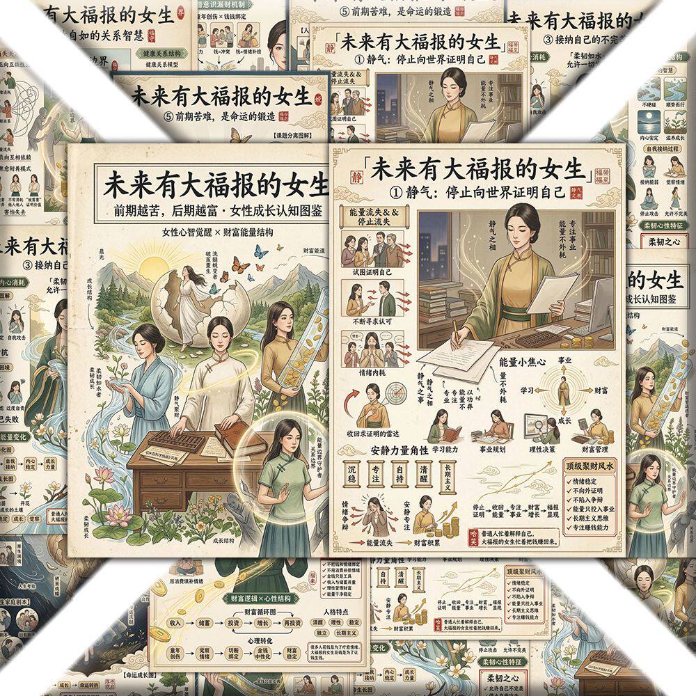 女生励志成长记录笔记本贴纸贴画