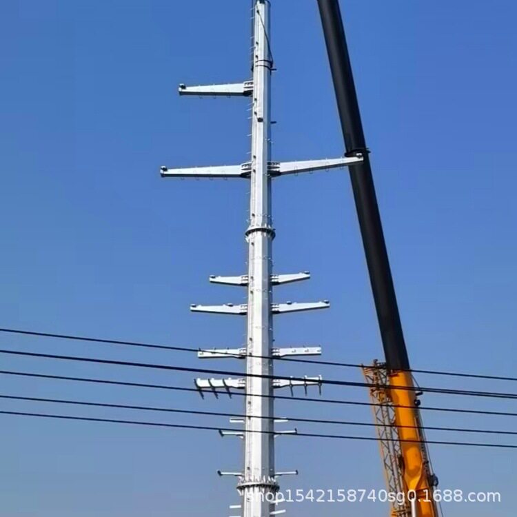 镀锌20米避雷针导线价格变压器电线电力钢杆