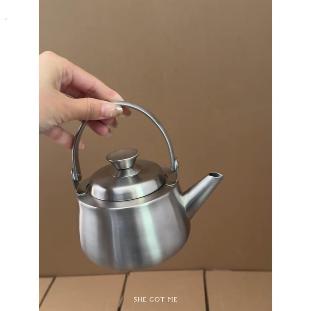 茶壶不锈钢泡茶餐厅酒店烧水带滤网饭店煮茶壶加厚大容量玲珑水壶