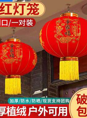 大红灯笼2026新款大门口过年新年春节马年阳台一对挂饰中国风吊灯