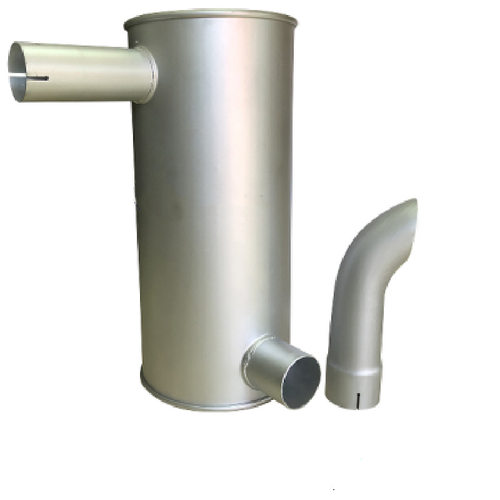DH220-5挖掘机消声器 反向 直径290 高度665 进气口80 出气口90