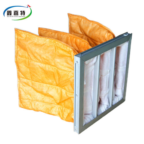 陕西省中效袋式过滤器 通风系统细尘过滤涤纶骨架支撑袋式过滤器