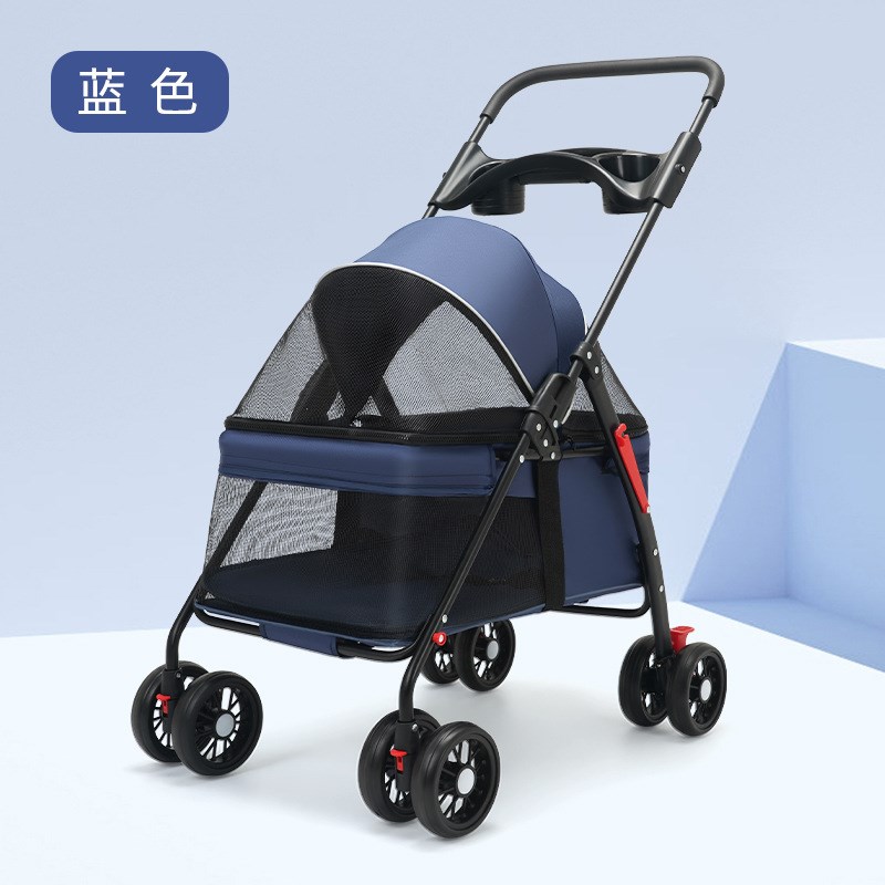 宠物推车狗狗猫咪泰迪婴手推车外出小型宠物车轻便可折叠户外出行