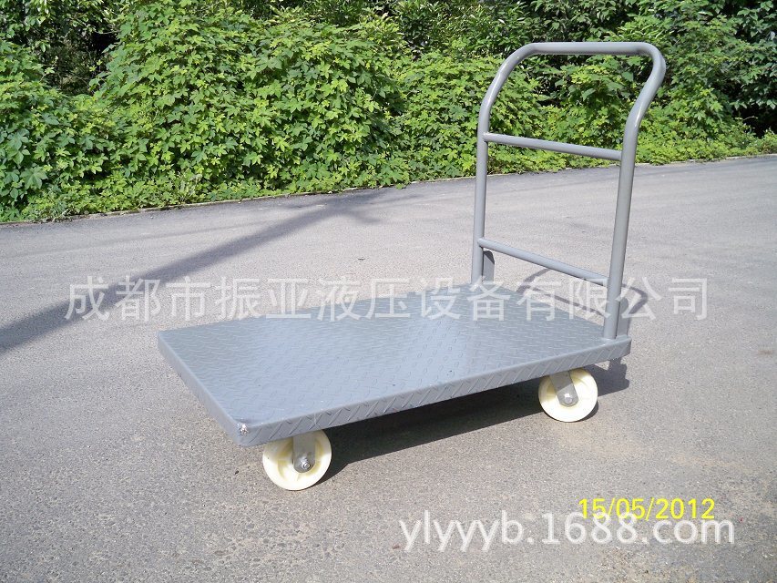 仓库钢板折叠防滑平板手推车