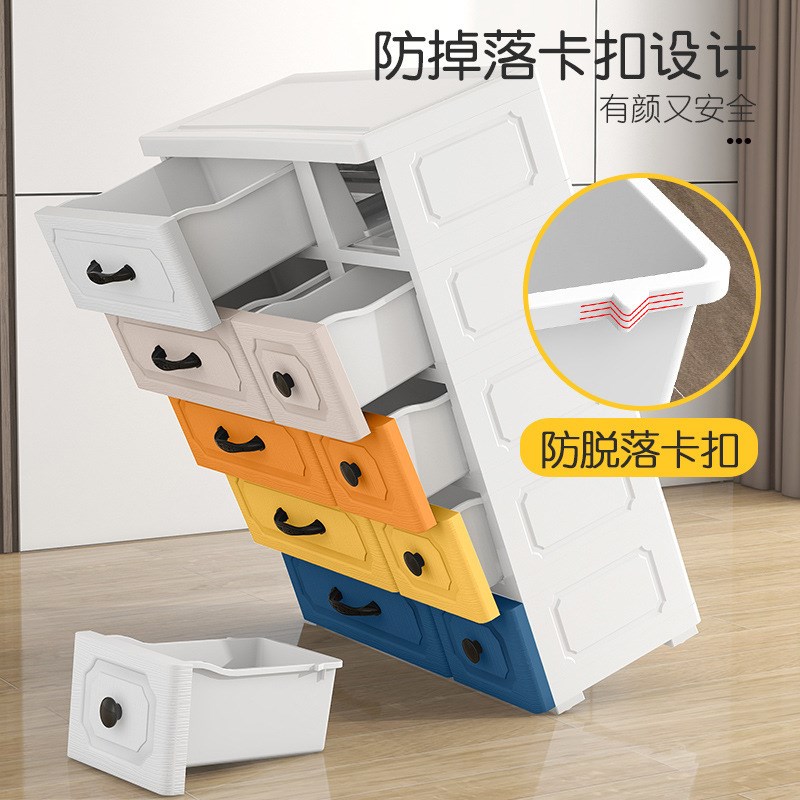 欧式收纳柜塑料抽屉式五斗柜宝宝衣柜儿童整理箱多层玩具储物柜子