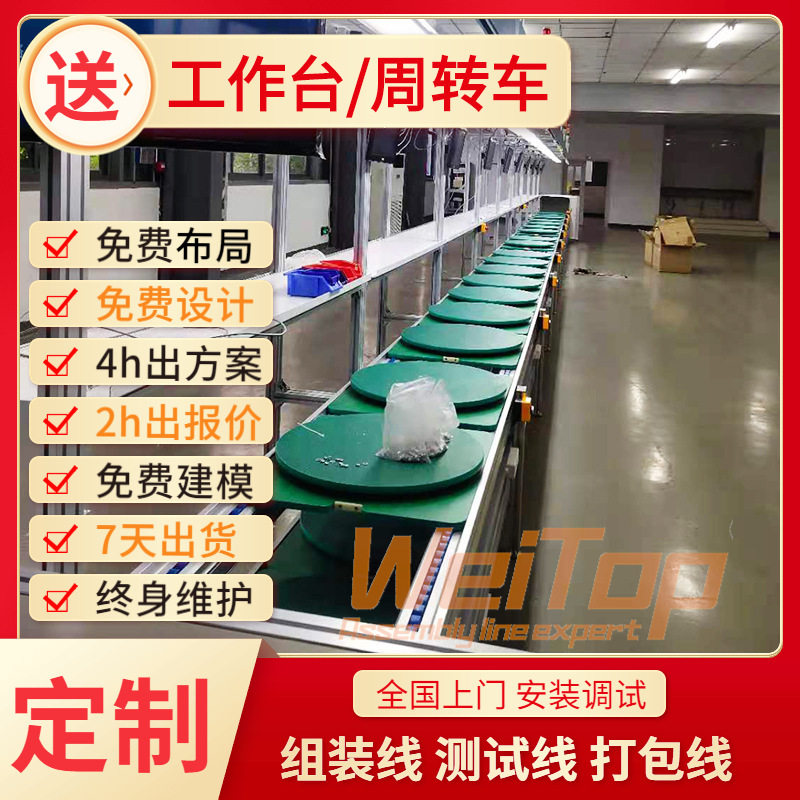 aoc显示器生产流水线工控系统装备制造预装减速链工装夹具返板线