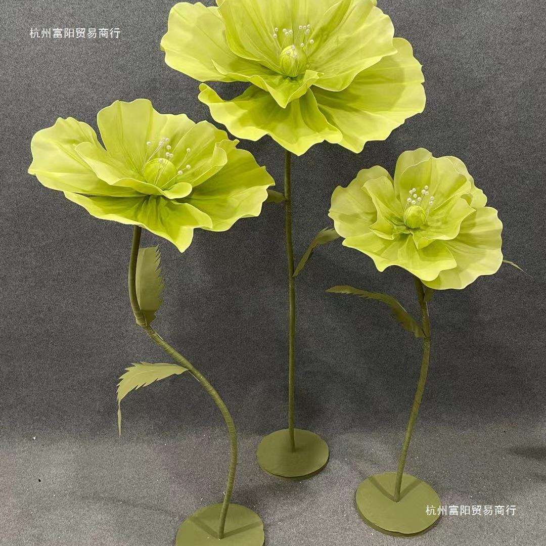 网红橱窗装饰婚庆立杆纸艺花影楼杂志广告拍摄布置婚礼路引道具猫