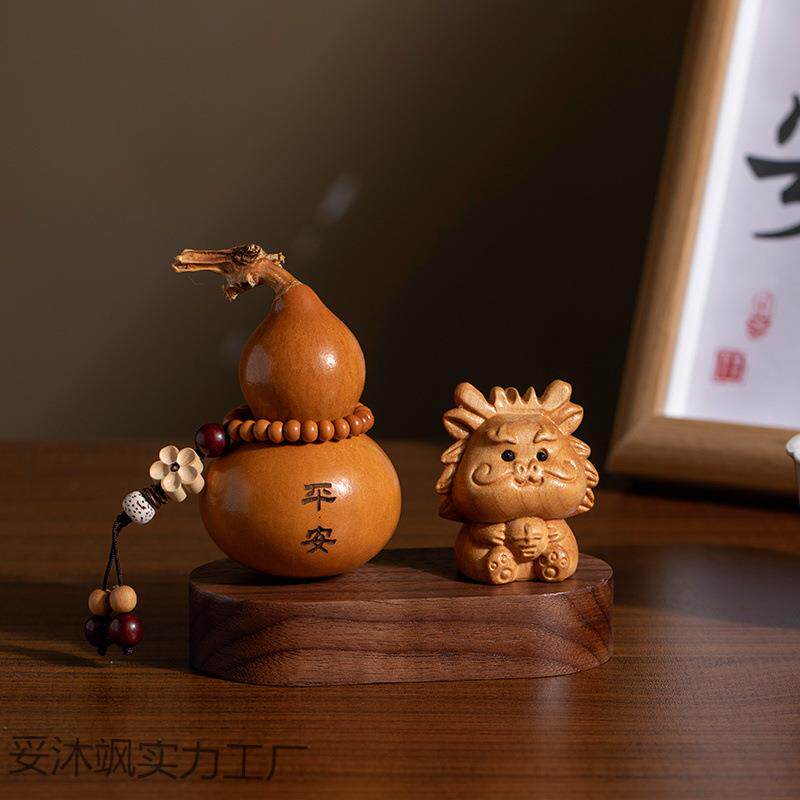 摆件十二生肖文玩葫芦桌面饰品高档汽车摆件创意