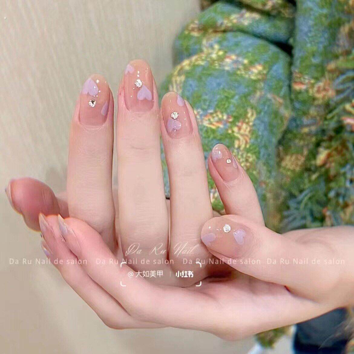 手工美甲穿戴甲甜心轰炸香芋味软糖美甲治愈系假指甲贴片可拆卸