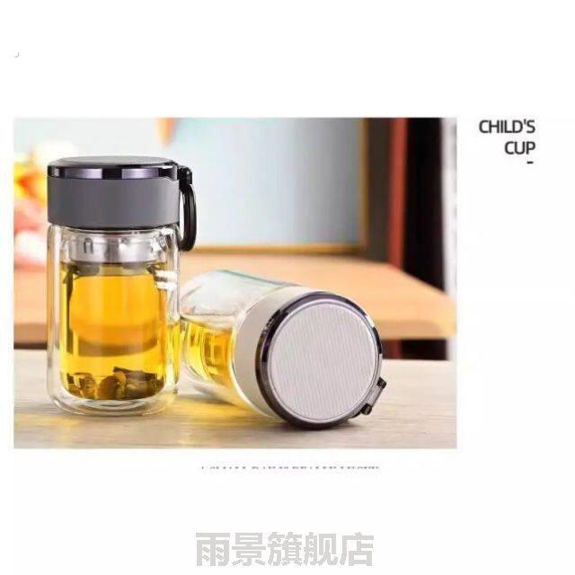 超迷你双层玻璃小水杯办公室男女小巧可携式口袋杯子防摔隔热耐高